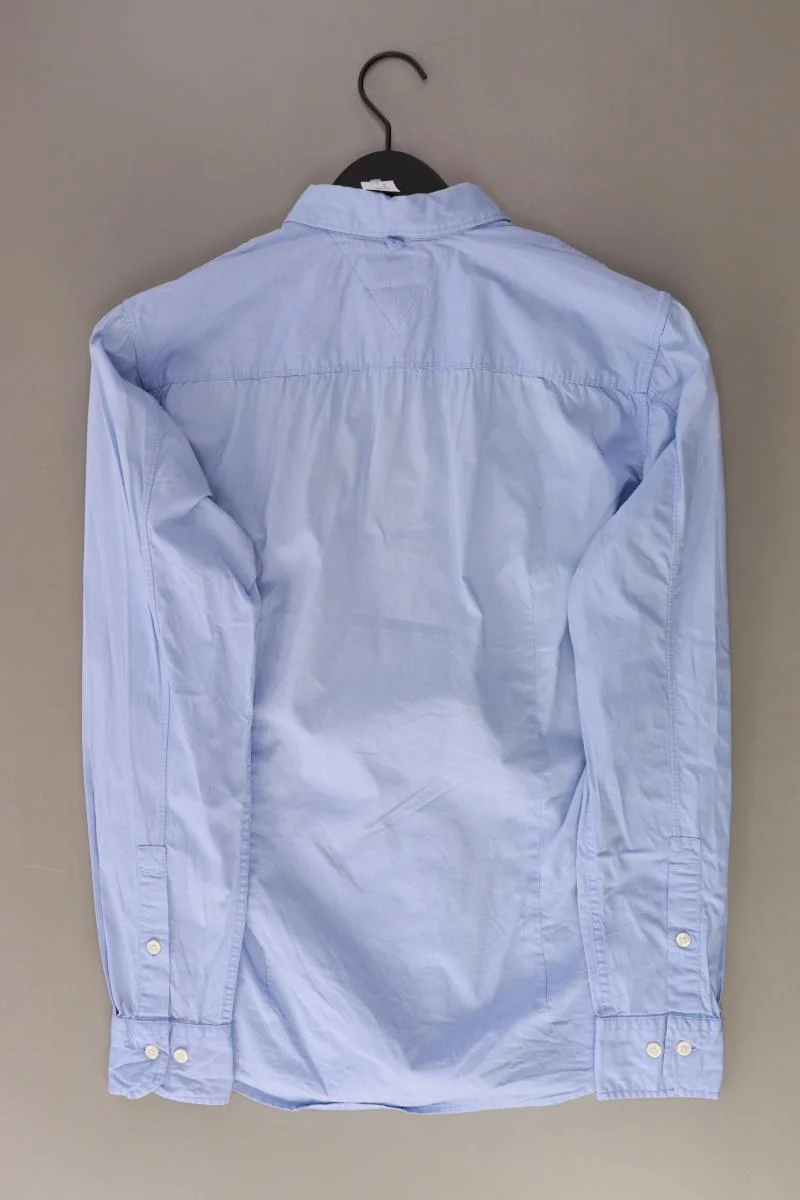 Hilfiger Denim Langarmhemd für Herren Gr. M blau aus Baumwolle