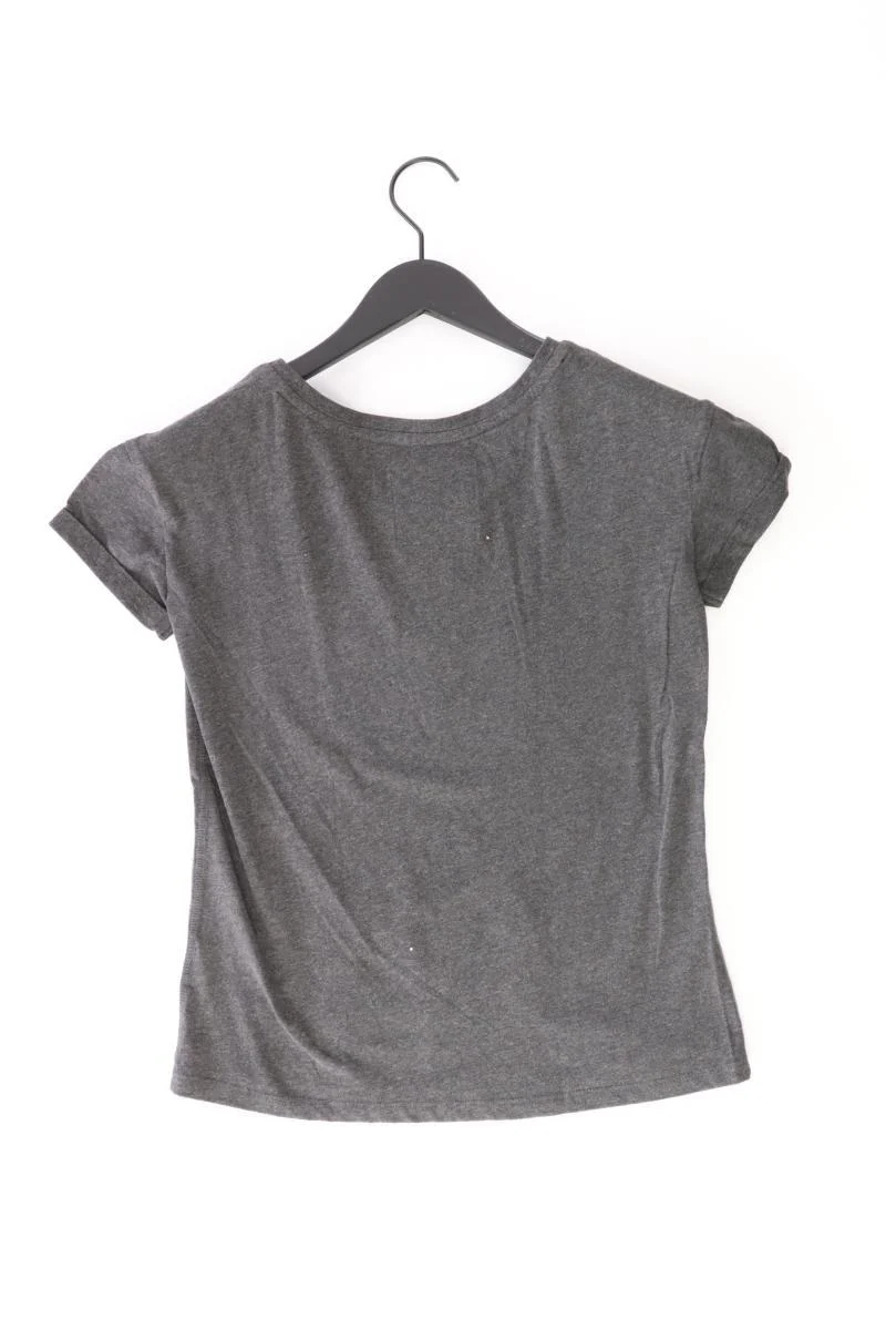 Superdry T-Shirt Gr. 38 Kurzarm mit Pailletten grau aus Baumwolle