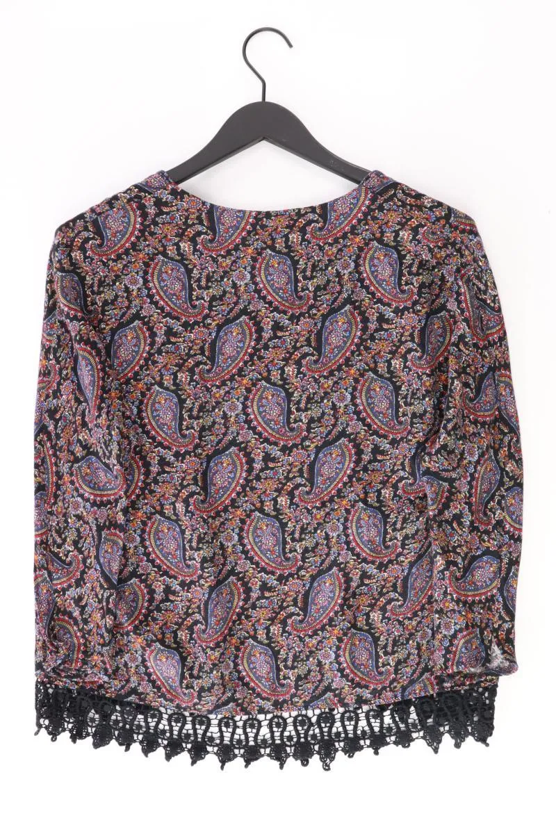 Bershka Regular Cardigan Gr. S mit Paisleymuster 3/4 Ärmel schwarz