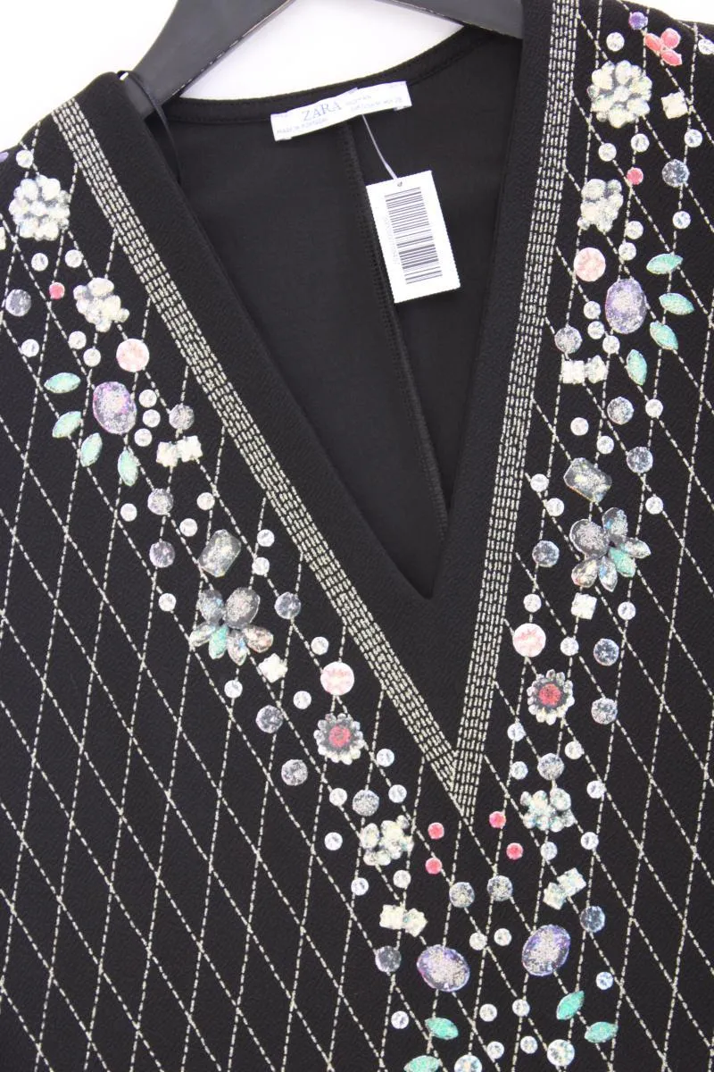 Zara Kurzarmkleid Gr. M schwarz aus Polyester