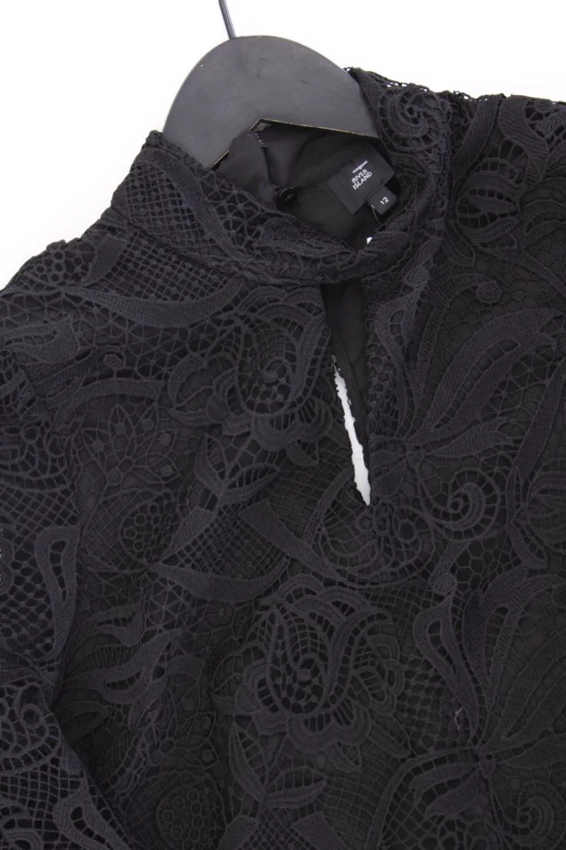 River Island Spitzenkleid Gr. 38 neuwertig Langarm schwarz aus Polyester