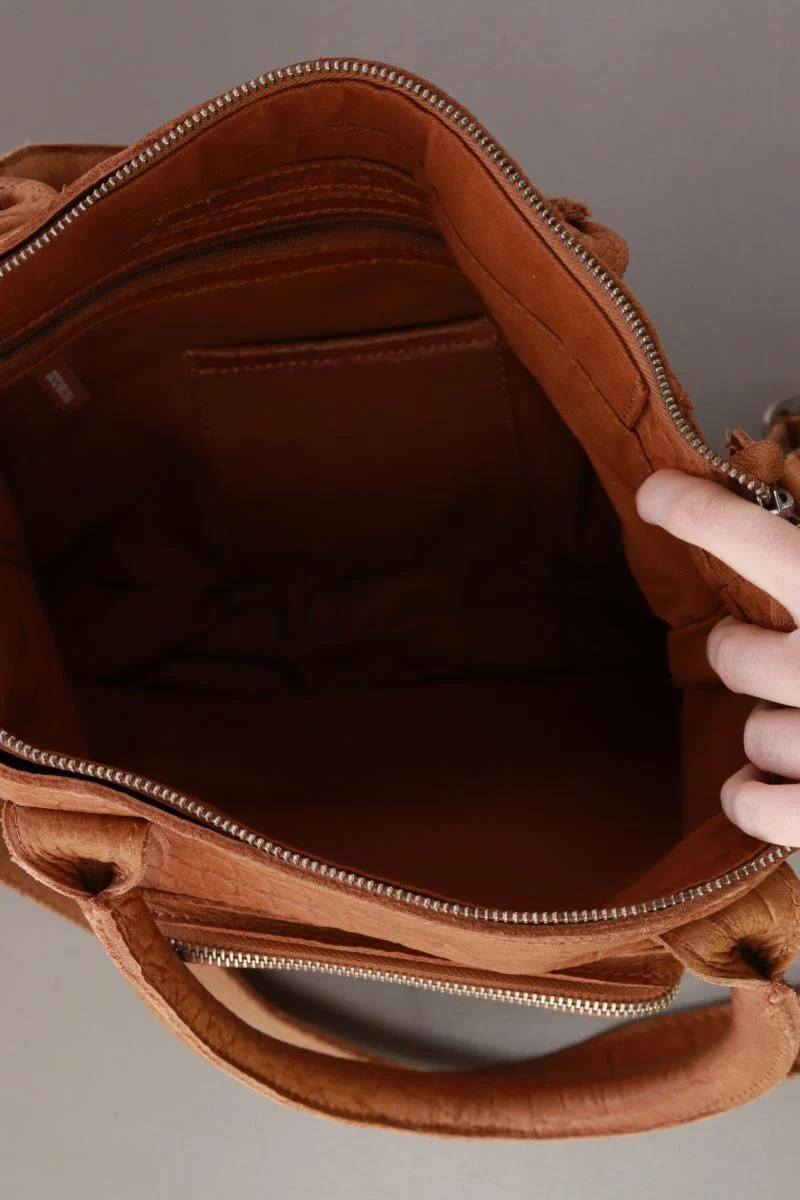 Cowboysbag Henkeltasche braun aus Leder