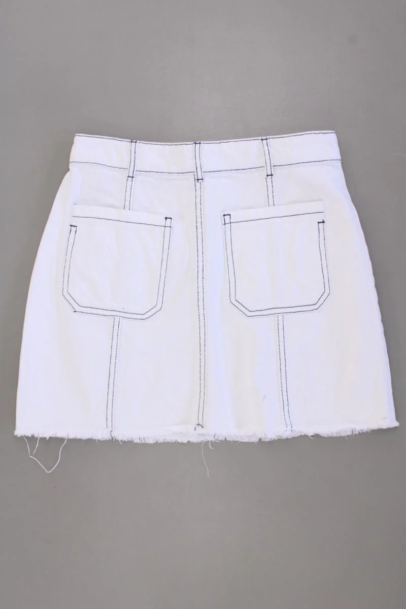 Zara Jeansrock Gr. S weiß aus Baumwolle