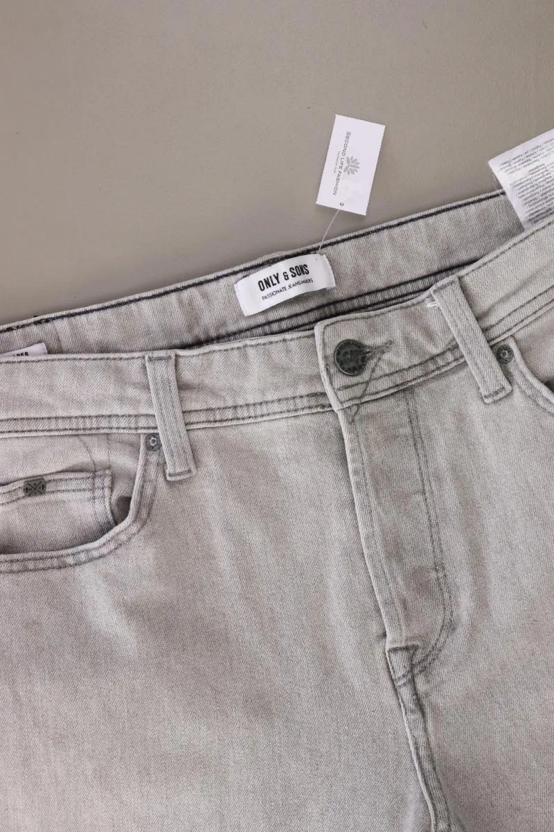ONLY & SONS Straight Jeans für Herren Gr. W32/L32 grau aus Baumwolle