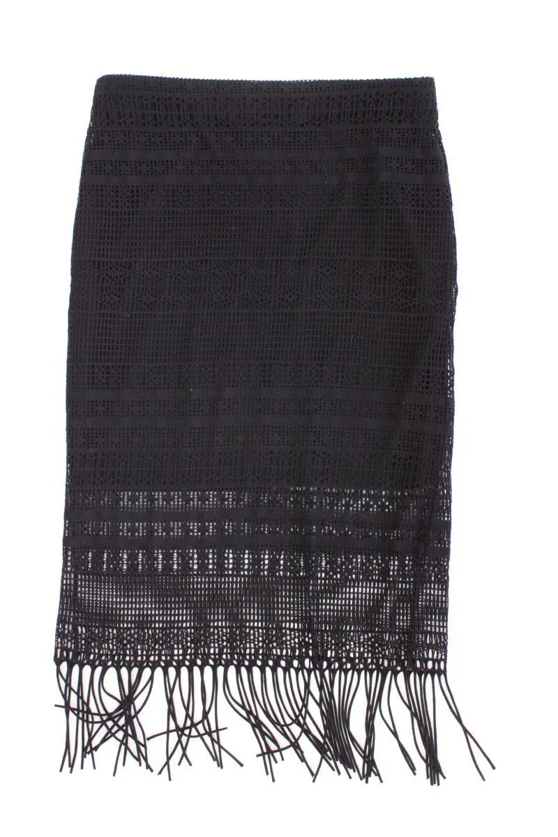 Vero Moda Fransenrock Gr. S schwarz aus Polyester
