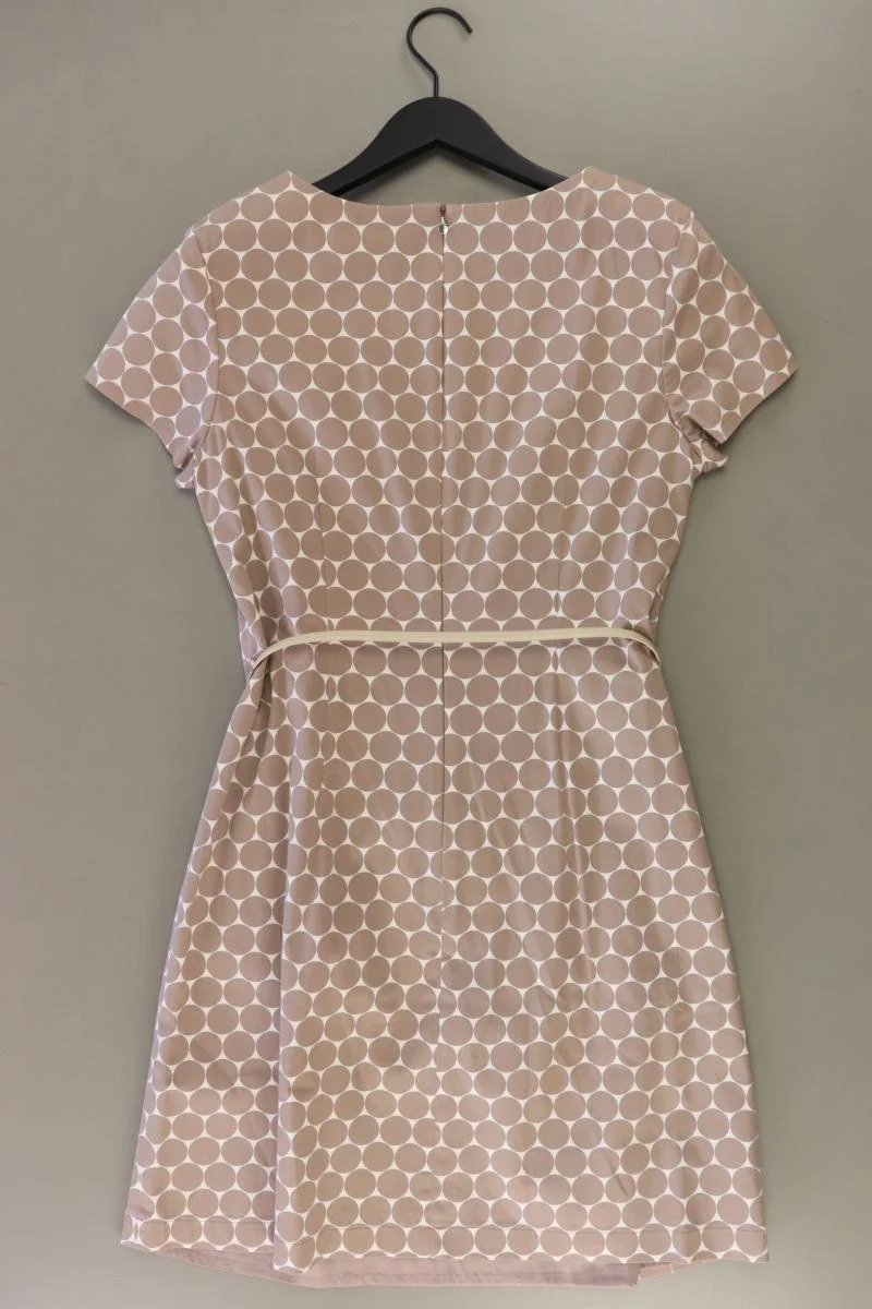 s.Oliver Premium Kurzarmkleid Gr. 40 gepunktet mit Gürtel braun