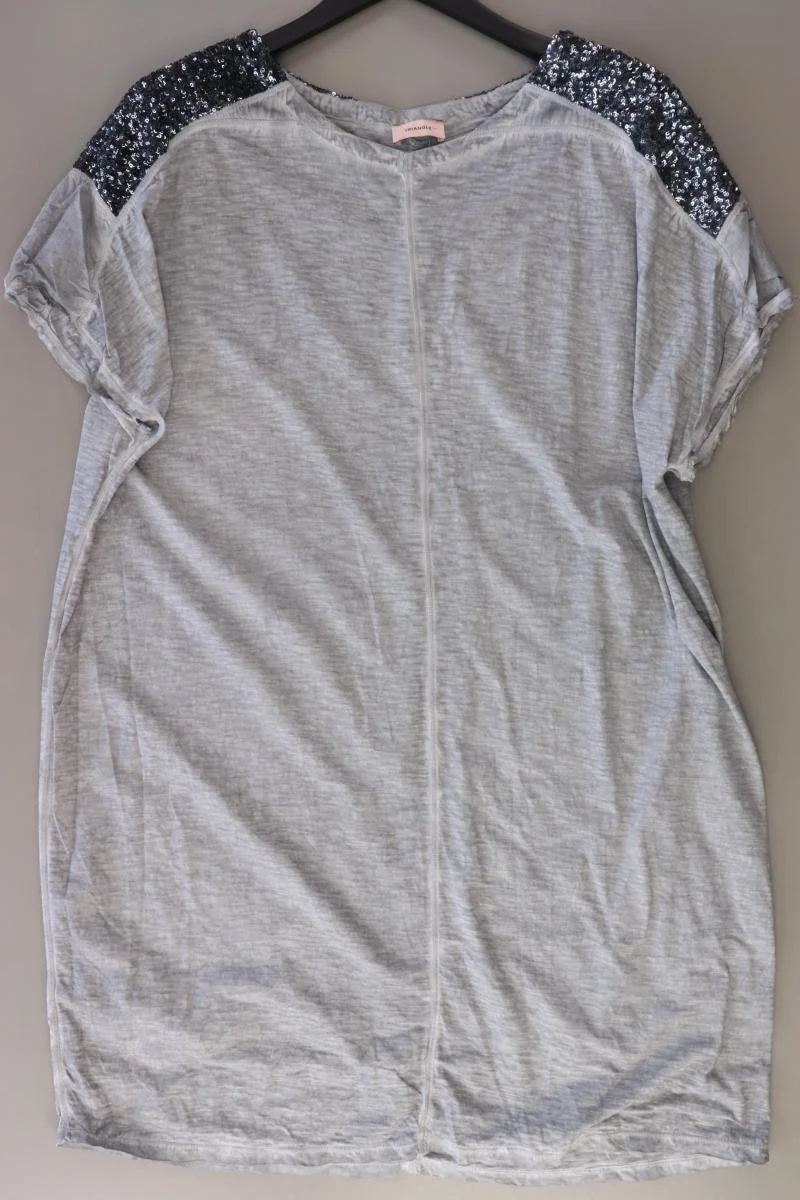 Triangle by s.Oliver Kurzarmkleid Gr. XL mit Pailletten grau