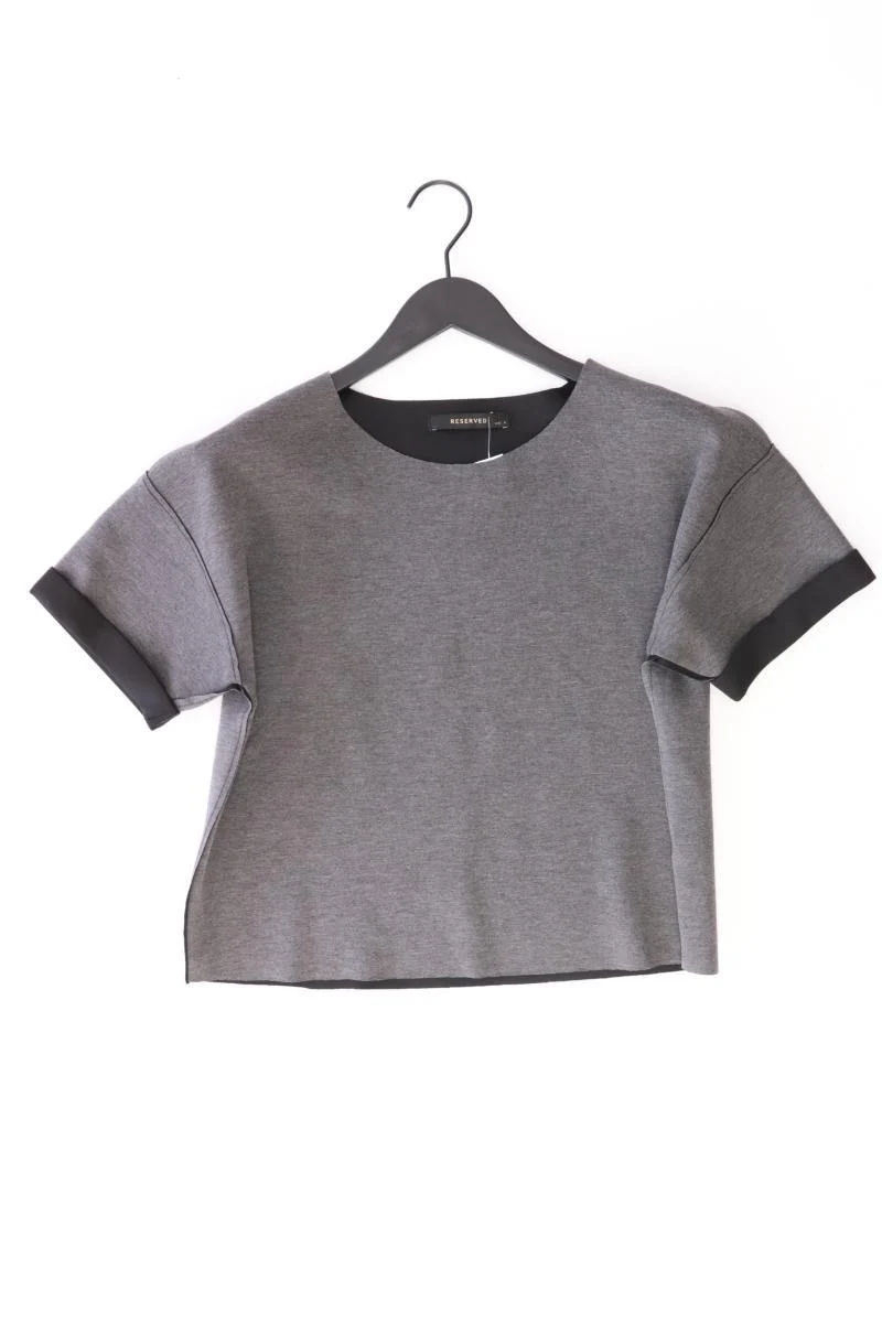 Reserved Cropped Shirt Gr. S Kurzarm grau