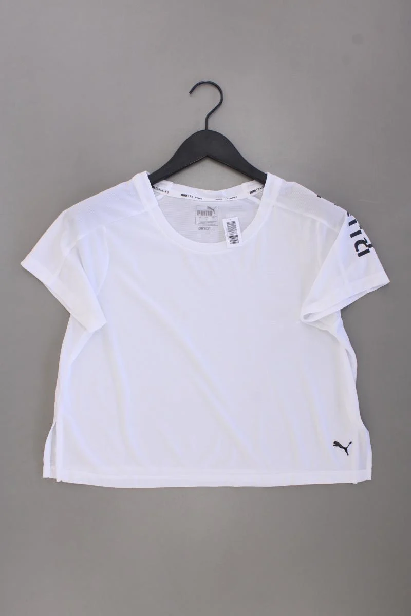 Puma Cropped Shirt Gr. L Kurzarm weiß