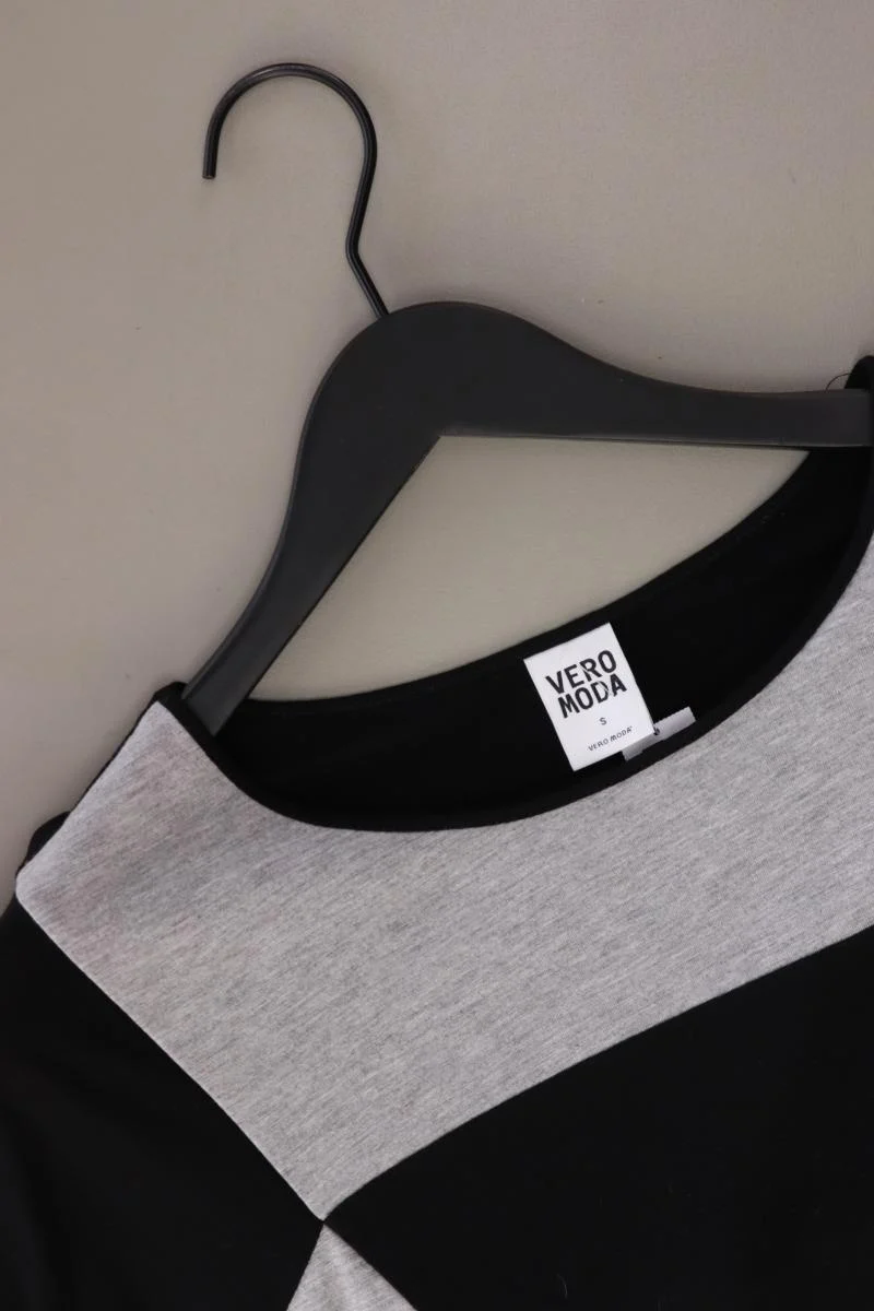 Vero Moda Strickshirt Gr. S Kurzarm grau aus Baumwolle
