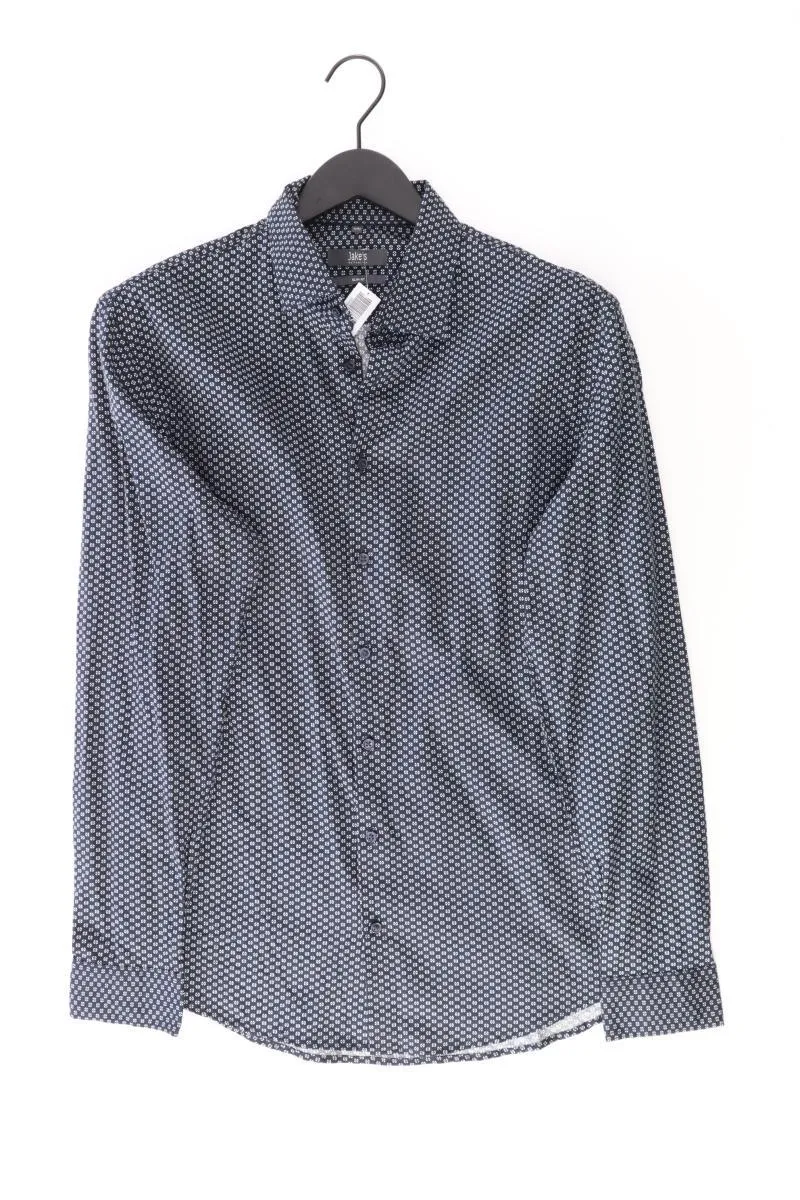 Jake*s Langarmhemd für Herren Gr. Hemdgröße 41/42 blau aus Baumwolle