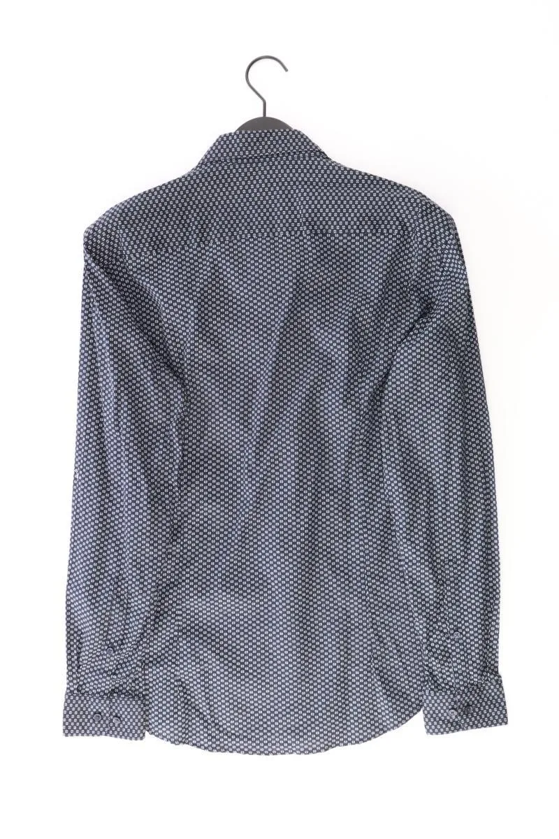 Jake*s Langarmhemd für Herren Gr. Hemdgröße 41/42 blau aus Baumwolle