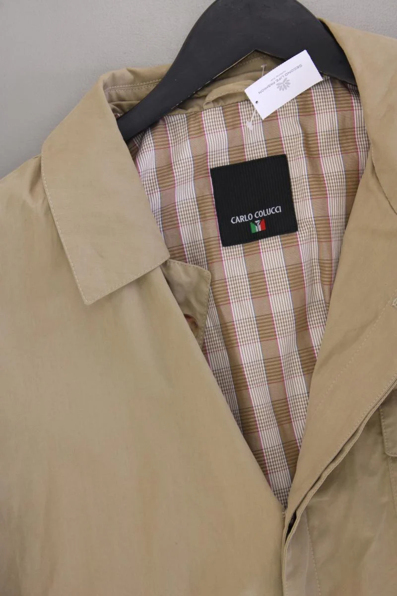 Carlo Colucci Übergangsjacke für Herren Gr. 54 braun aus Baumwolle