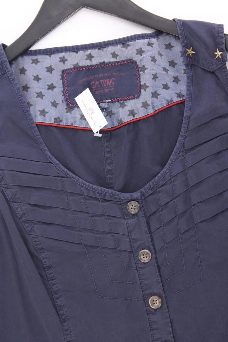Gin Tonic Midikleid Gr. 40 Ärmellos blau aus Baumwolle