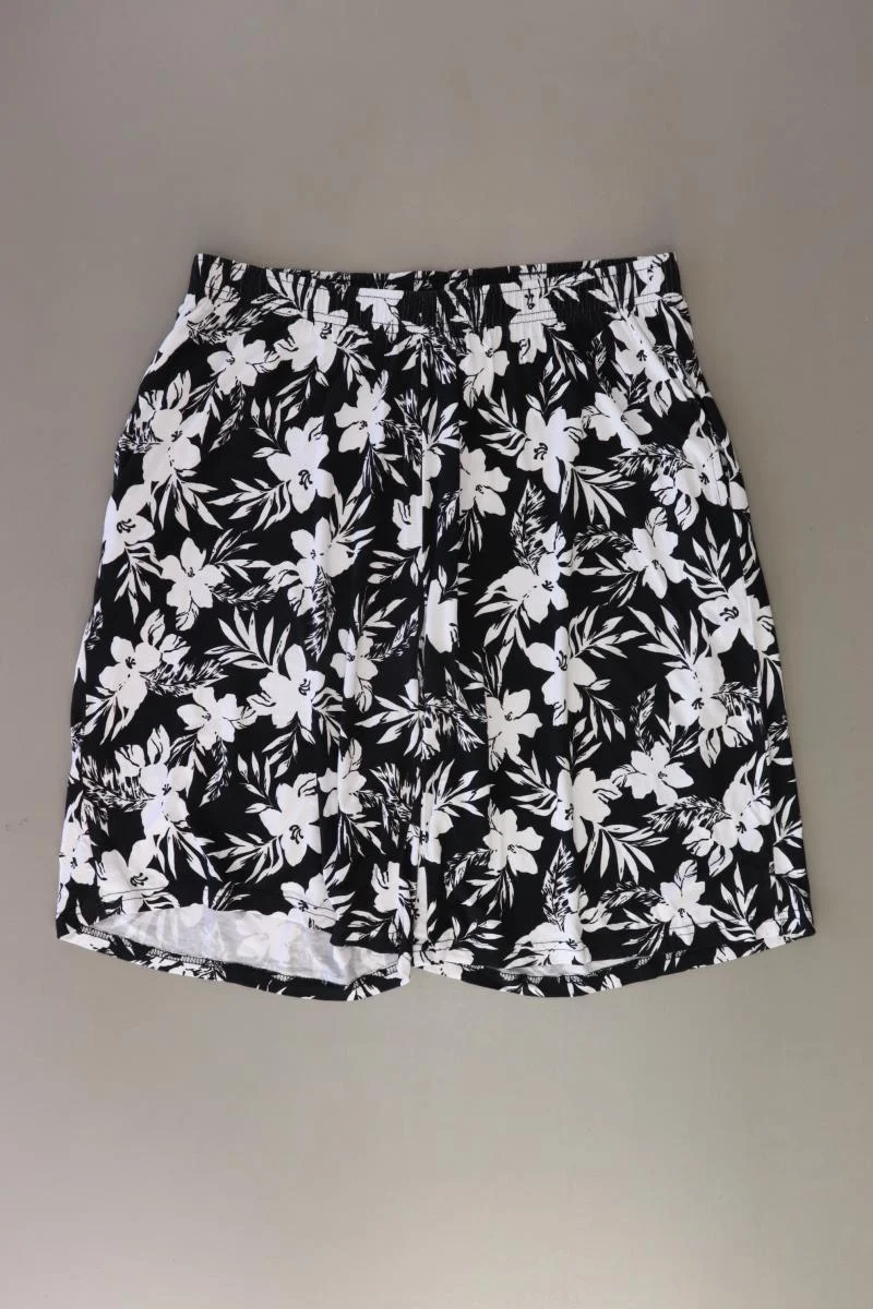 Janet & Joyce Shorts Gr. 44 mit Blumenmuster schwarz aus Viskose