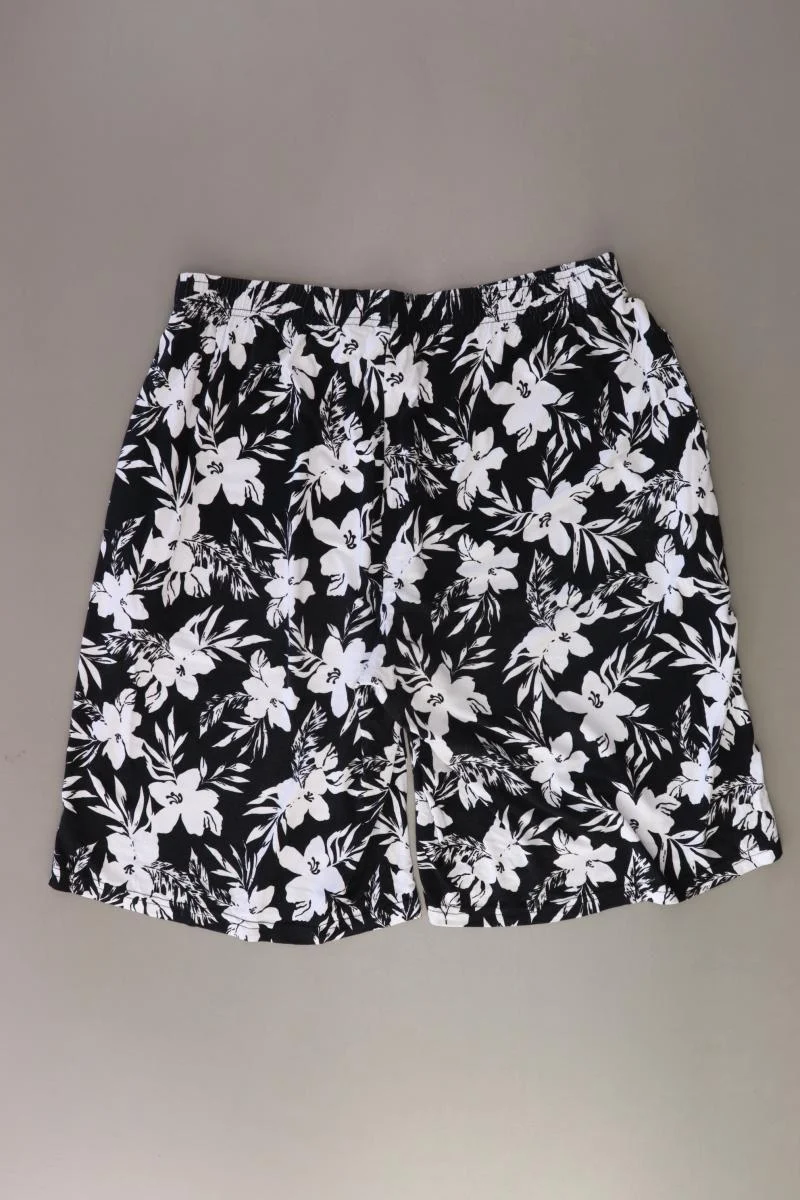 Janet & Joyce Shorts Gr. 44 mit Blumenmuster schwarz aus Viskose