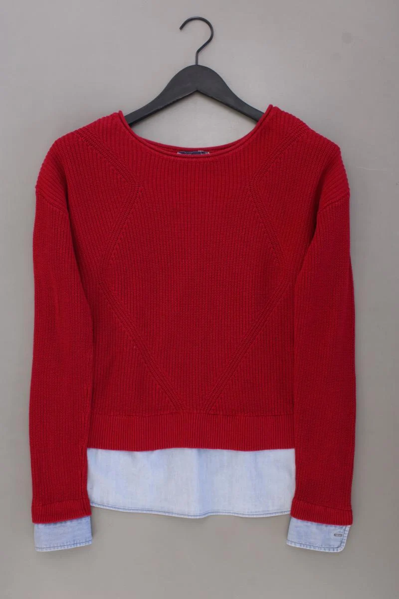 edc by Esprit Feinstrickpullover Gr. XS rot aus Baumwolle