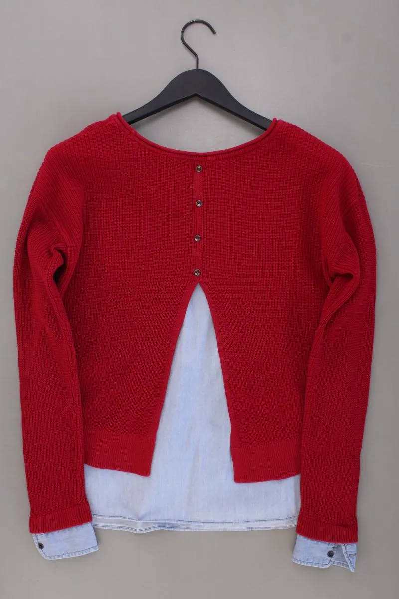 edc by Esprit Feinstrickpullover Gr. XS rot aus Baumwolle