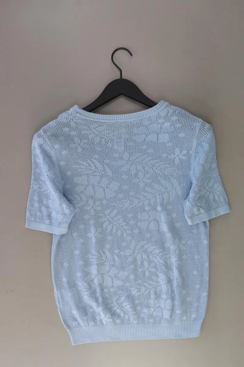 Atelier GS Strickshirt Gr. Kurzgröße 20 Kurzarm blau aus Viskose