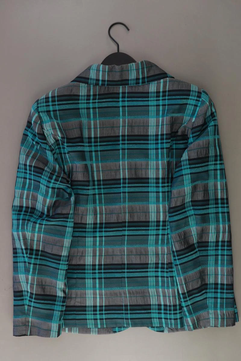 Helena Vera Longblazer Gr. Kurzgröße 21 kariert türkis aus Polyester