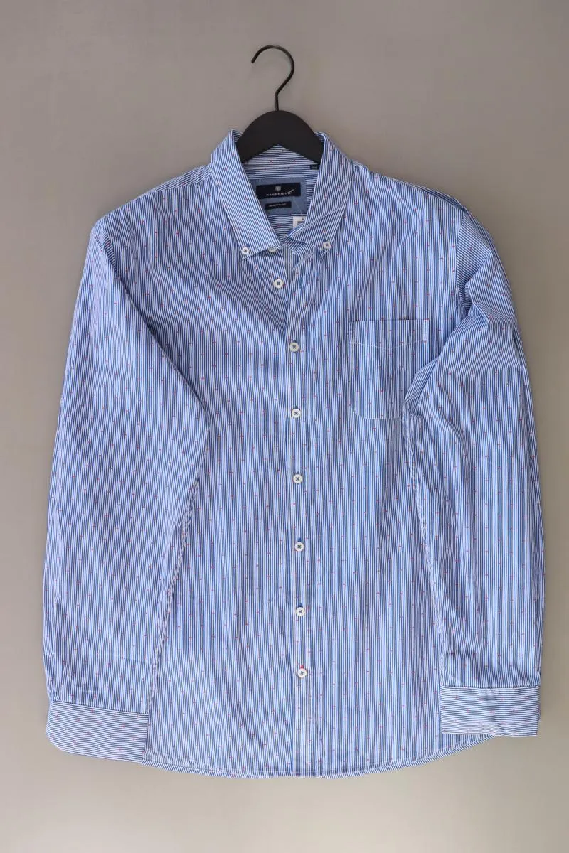 Basefield Langarmhemd für Herren Gr. XXL blau aus Baumwolle