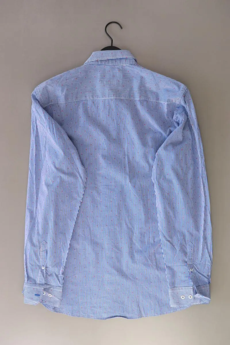 Basefield Langarmhemd für Herren Gr. XXL blau aus Baumwolle