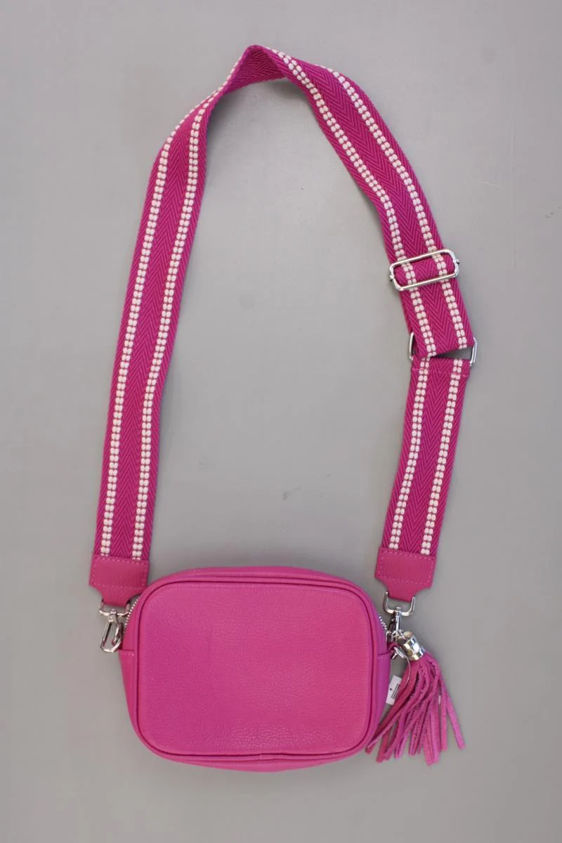Umhängetasche Leder pink