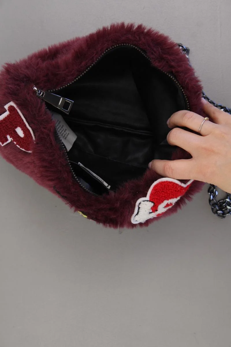 BSB Fashion Kunstfelltasche rot aus Polyester