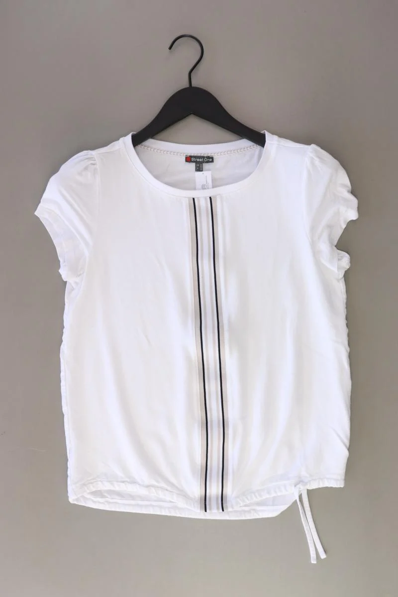 Street One T-Shirt Gr. 36 Kurzarm weiß