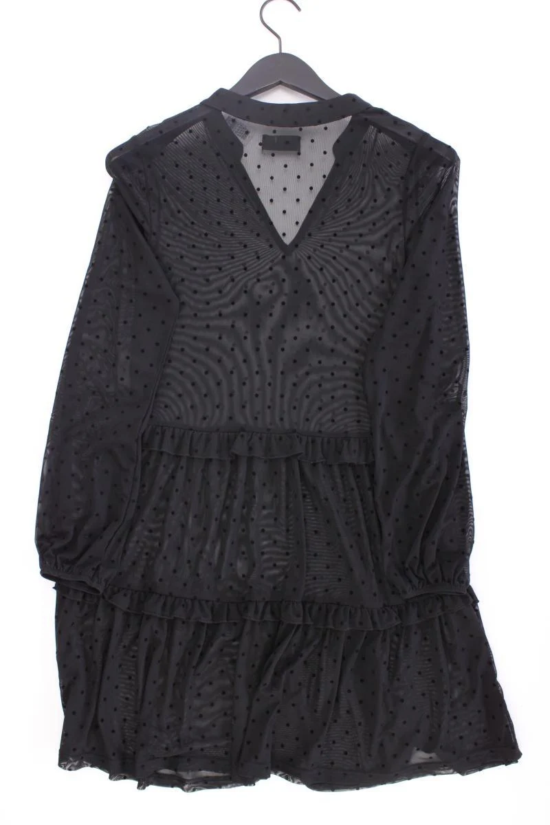 Even & Odd Langarmkleid Gr. M gepunktet schwarz