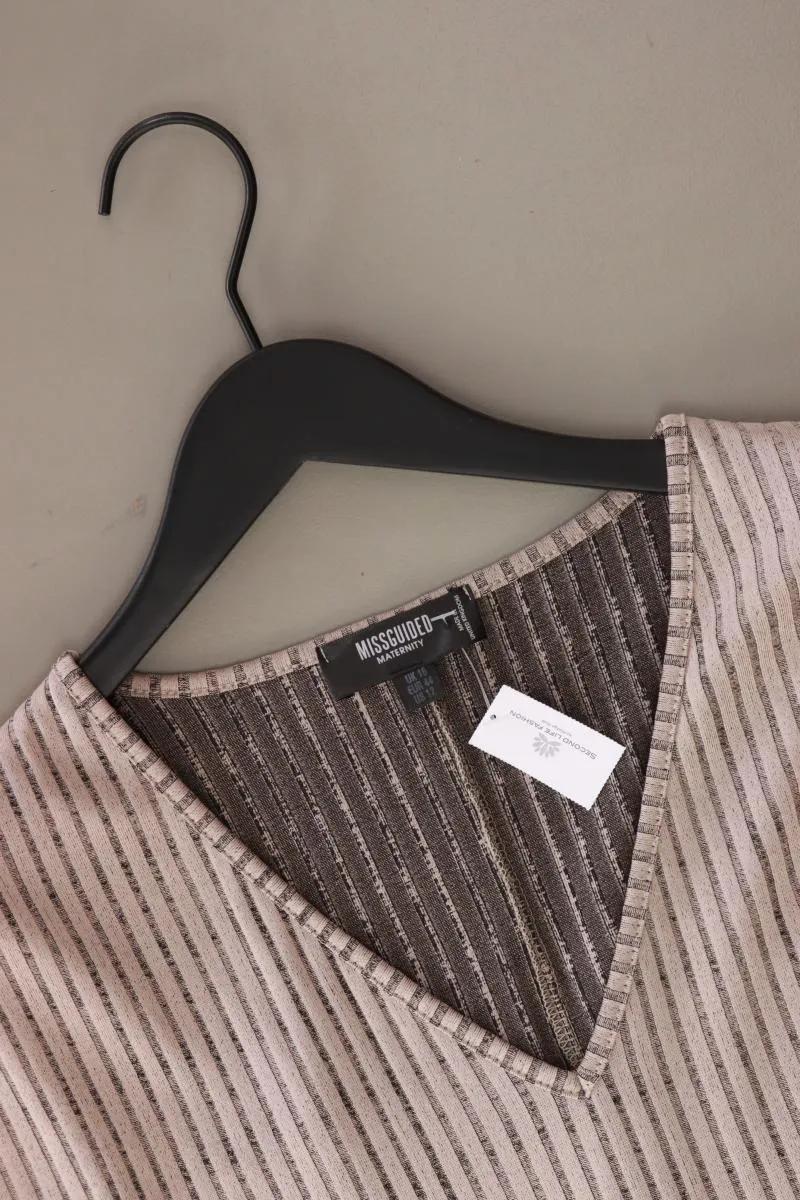 MISSGUIDED Maternity Shirt Gr. 44 gestreift Langarm grau aus Polyester