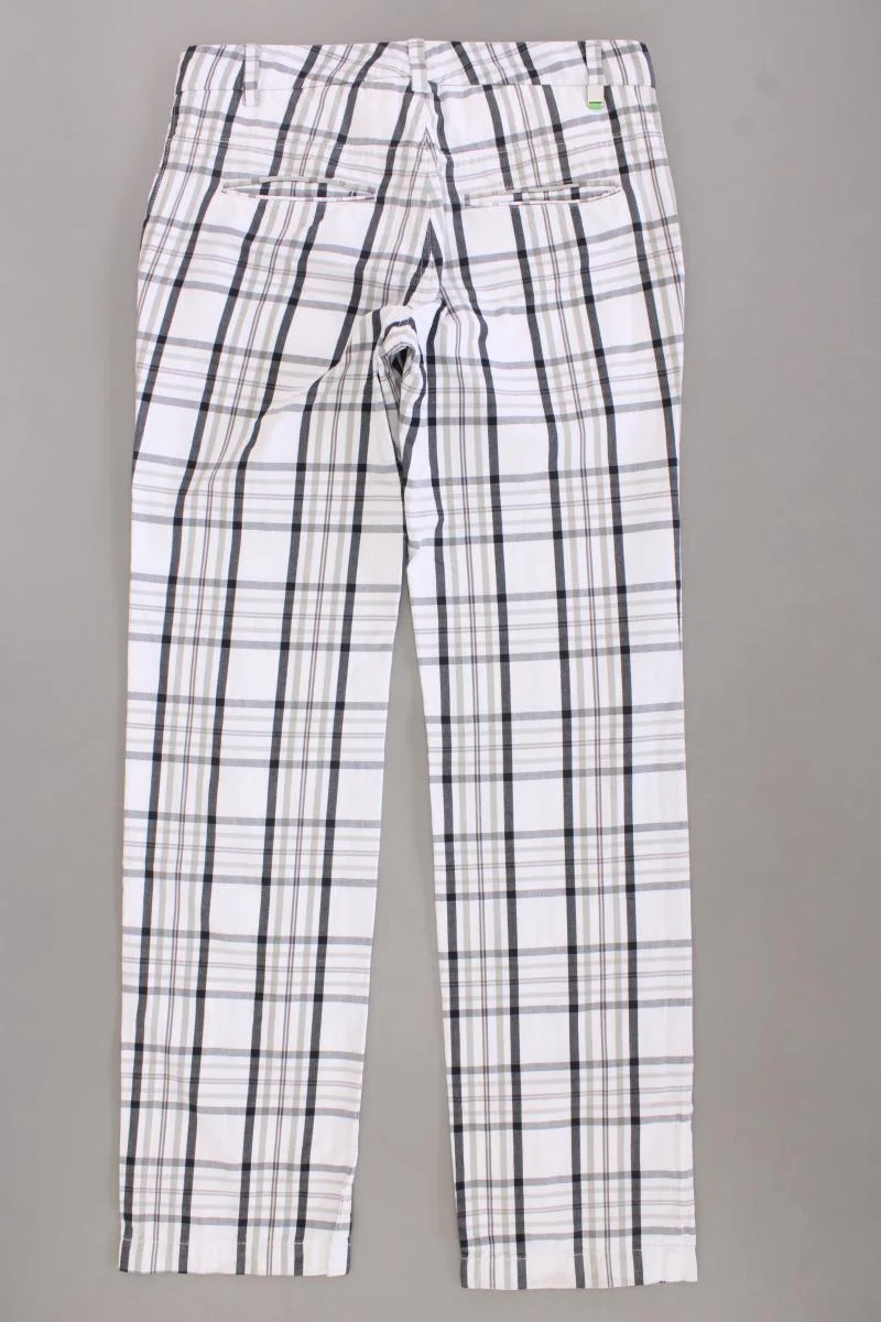 BOSS by Hugo Boss Chinohose für Herren Gr. 46 kariert weiß aus Baumwolle