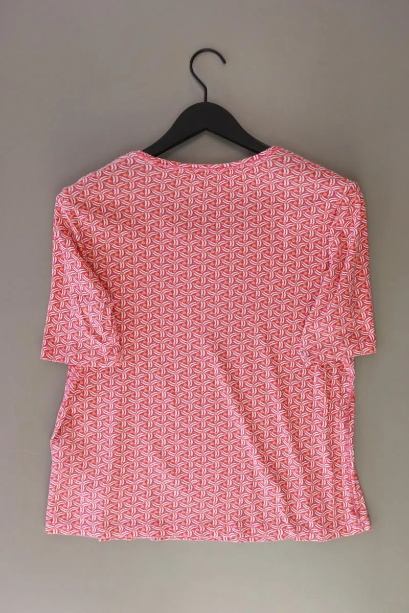 olsen Printshirt Gr. 44 Kurzarm rot aus Baumwolle