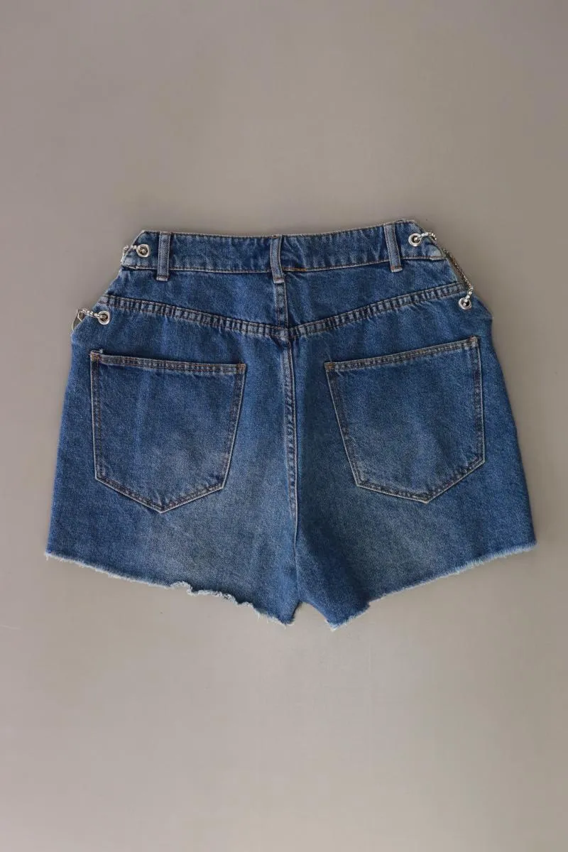 Bershka Jeansshorts Gr. 40 blau aus Baumwolle