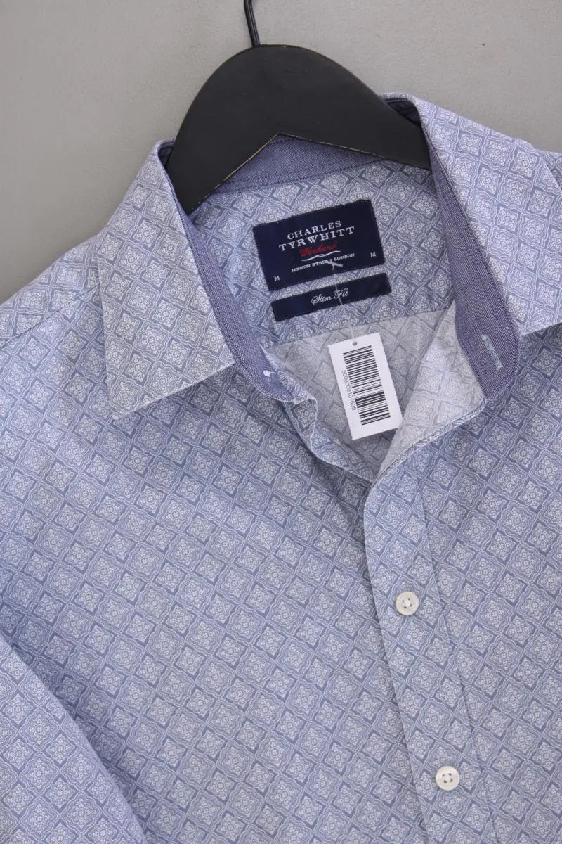 CHARLES TYRWHITT Langarmhemd für Herren Gr. M blau aus Baumwolle