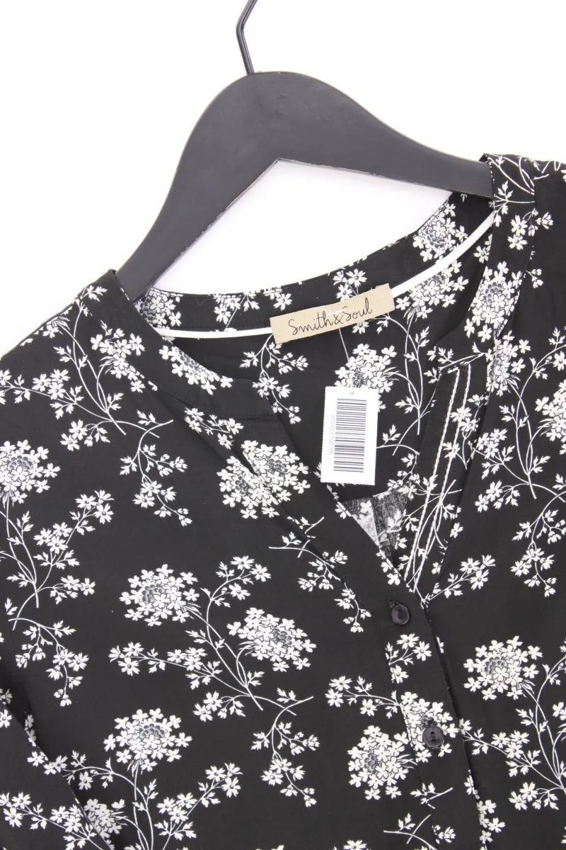 Smith & Soul Langarmkleid Gr. M mit Blumenmuster neuwertig schwarz