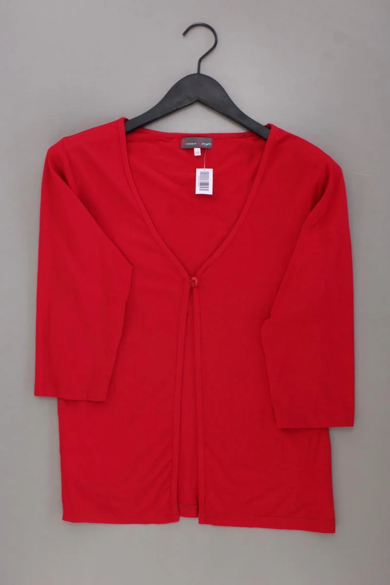 Vivien Caron Strickjacke Gr. Kurzgröße 19 3/4 Ärmel rot aus Viskose