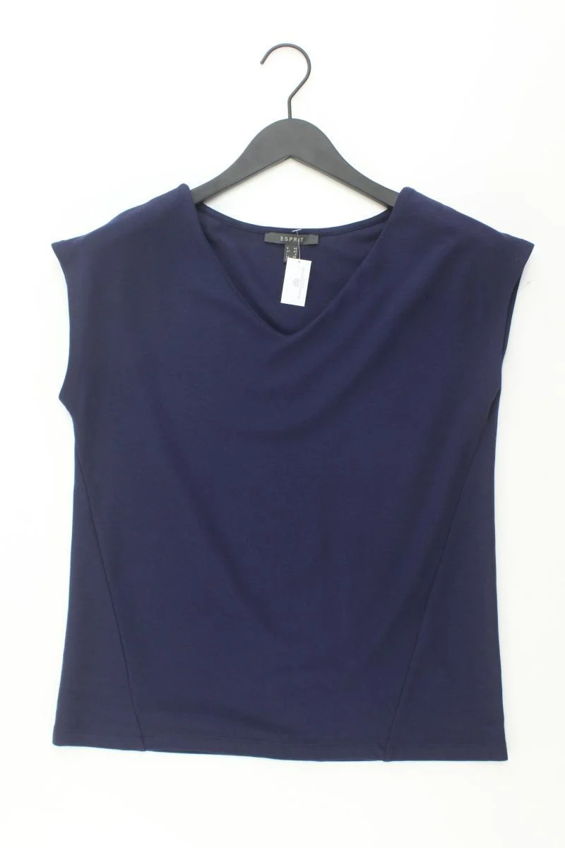 Esprit T-Shirt Gr. XS Kurzarm blau aus Viskose