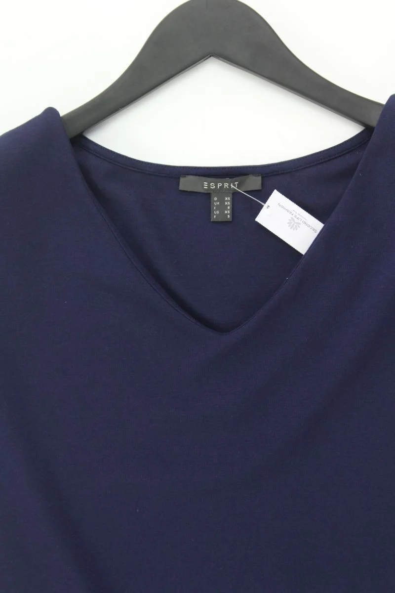 Esprit T-Shirt Gr. XS Kurzarm blau aus Viskose
