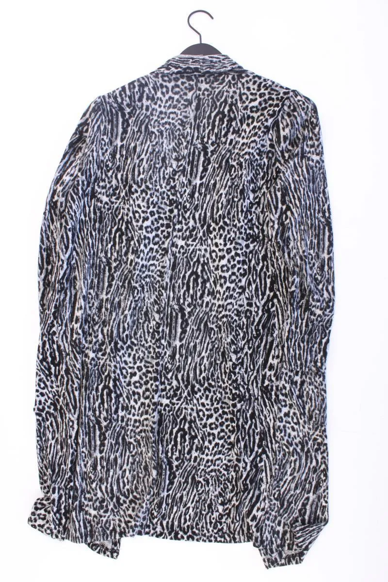 Only Strickjacke Gr. S mit Tierdruck Langarm grau aus Viskose