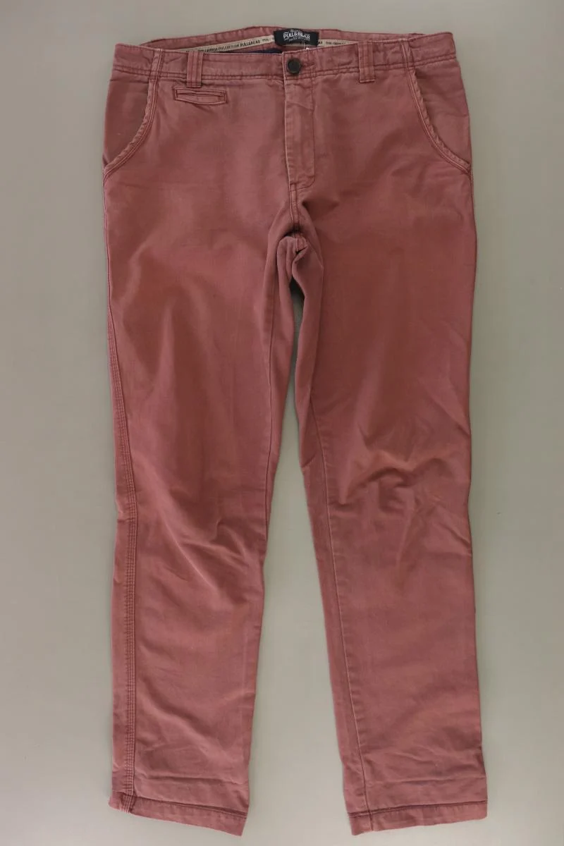 Pull&Bear Chinohose für Herren Gr. 44 rot aus Baumwolle