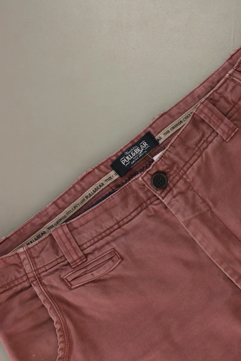 Pull&Bear Chinohose für Herren Gr. 44 rot aus Baumwolle