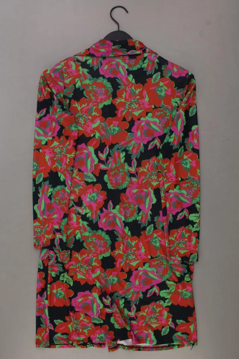 Polokleid Gr. M mit Blumenmuster Langarm mehrfarbig aus Polyester