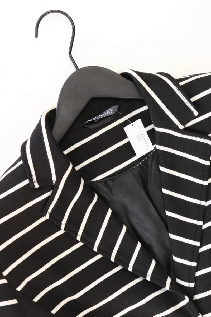 Adagio Jerseyblazer Gr. 44 gestreift schwarz aus Polyester