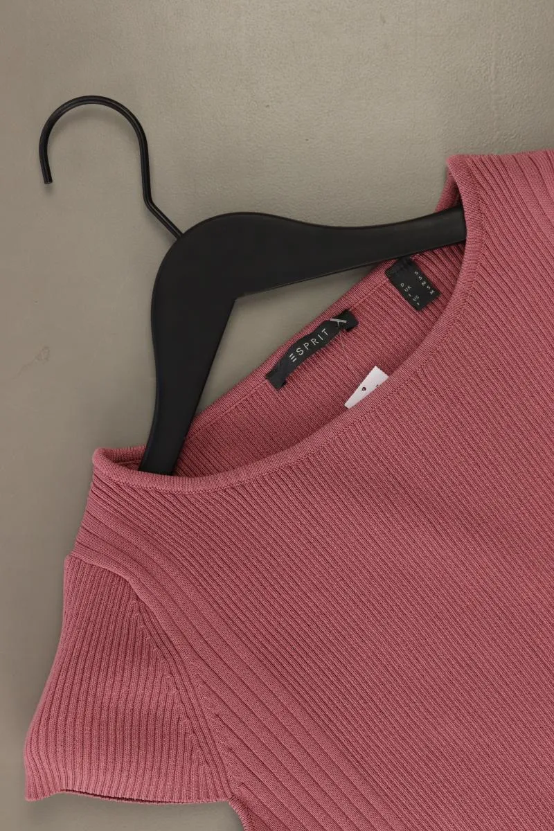 Esprit T-Shirt Gr. S mit Gürtel Kurzarm rosa aus Baumwolle