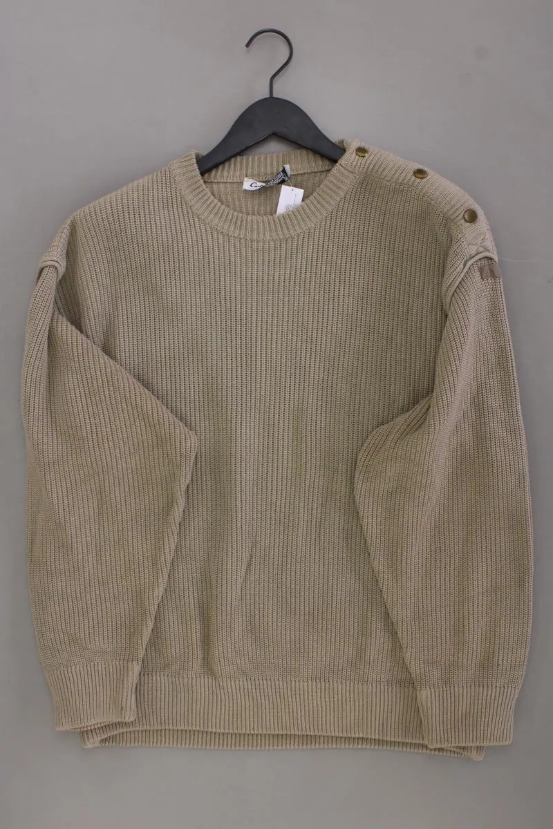 Carlo Colucci Grobstrickpullover für Herren Gr. 54 Vintage braun aus Baumwolle