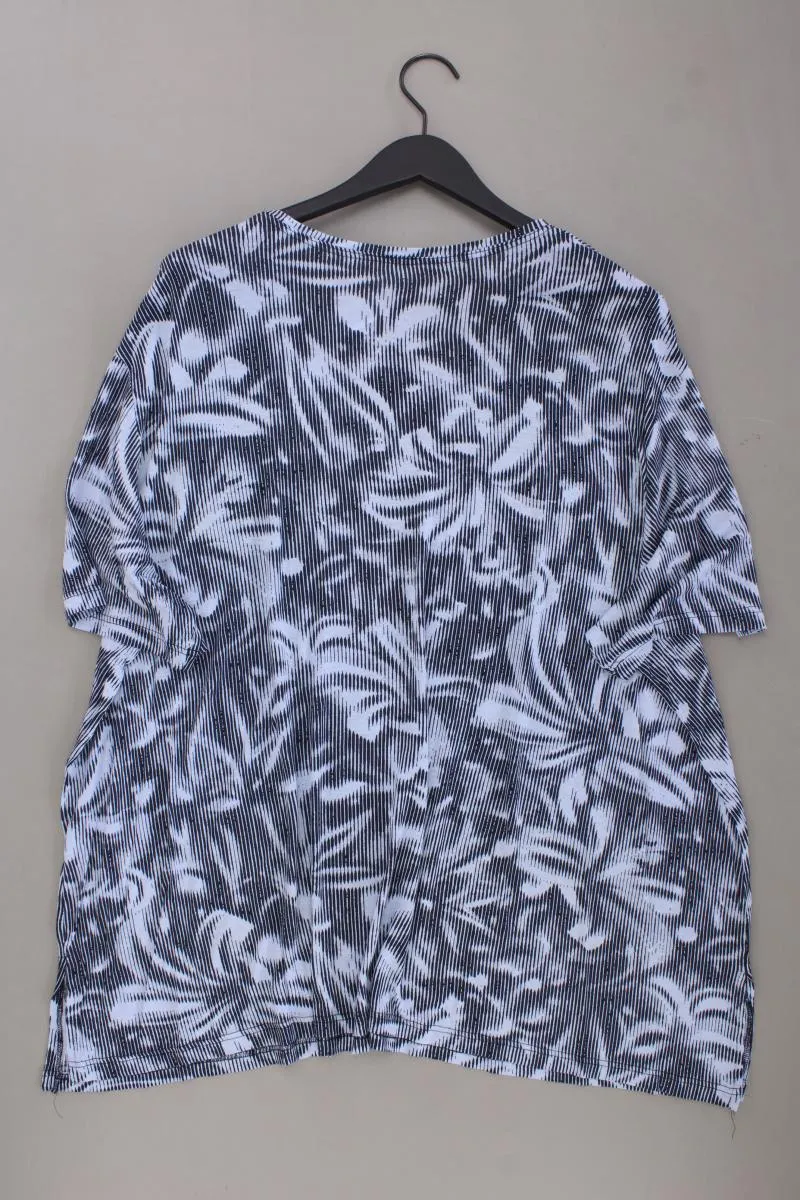 M&S Printshirt Gr. 54 Kurzarm blau aus Viskose