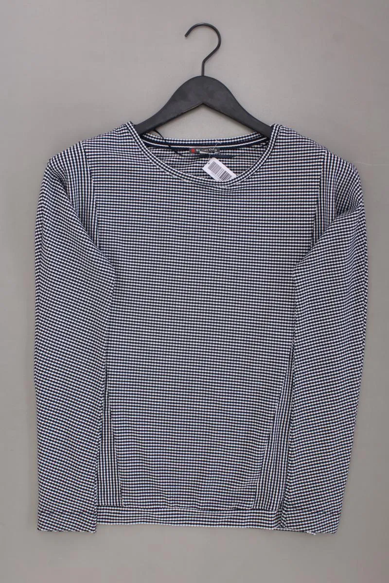 Street One Longsleeve-Shirt Gr. 34 geometrisches Muster Langarm blau aus Viskose