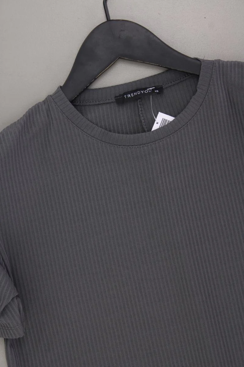 Trendyol Kurzarmkleid Gr. XS grau aus Polyester
