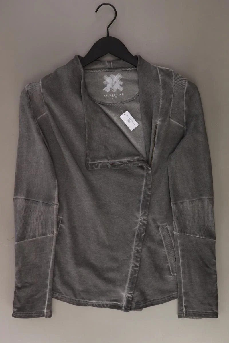 Liebeskind Berlin Übergangsjacke Gr. 38 grau aus Baumwolle